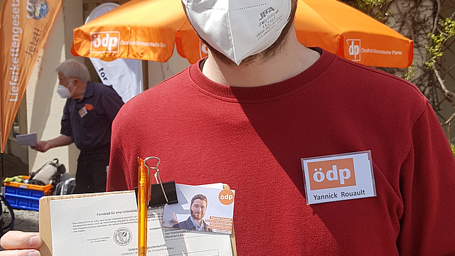 ÖDP-Direktkandidat für den Landkreis München, Yannick Rouault