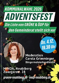 Adventsfest - Liste von Grüne & ÖDP stellt sich vor